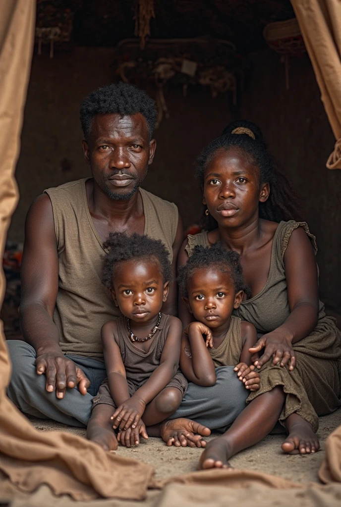 An 44years frican man his wife and their 30 yesr old sons