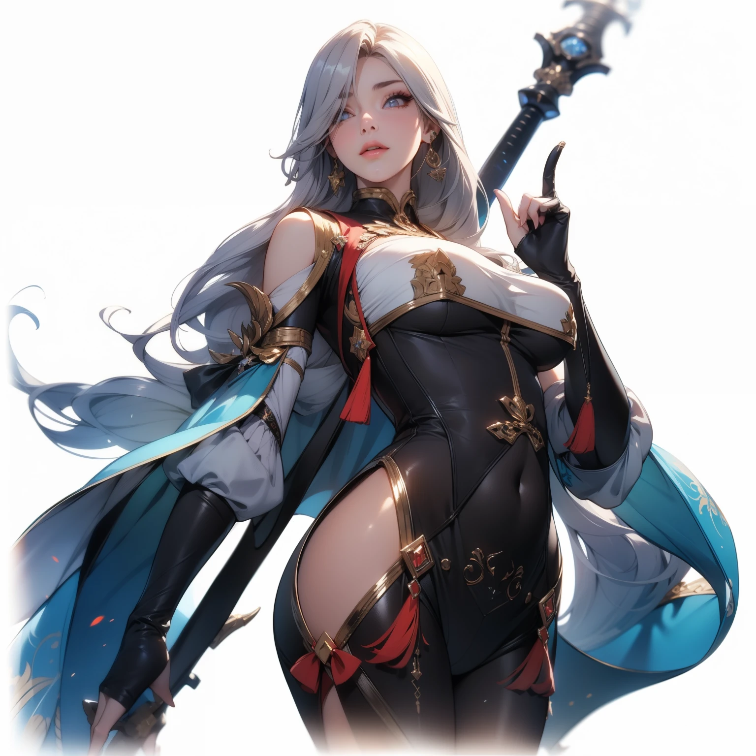 Imagem de desenho de uma mulher em uma roupa roxa e preta, Impacto Genshin, Xianxia de corpo inteiro, Impacto Genshin, ayaka jogo genshin impacto, arte detalhada Onmyoji, corpo inteiro branco roxo manto, Roupas de bruxa, Personagem Impacto Genshin, Realismo, Sunset, HDR, fotorRealismoo, Realismo de anime, heaven, lightnings, eletricidade, mona genshin impacto, ....3d , menina japonese, realismo, Beatyfull, efeitos vx, anime girl, loira, Green eyes,sexy, Background Story --auto