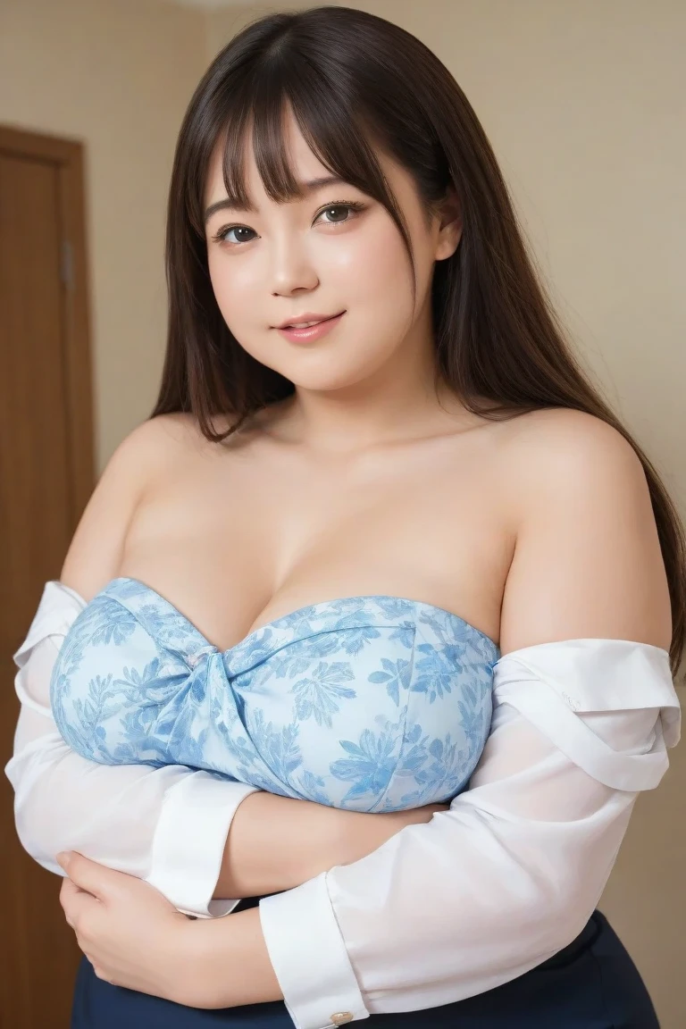 A 20-year-old woman with a cute face like a 16-year-old idol, Smiling Kindly, (((Japanese Yukata)))、(night)、((Japanese-style room futon in a Japanese inn))、(((Lying on a futon)))、(((Cleavage)))、(((Thighs)))、RAW Photos、Genuine、high quality、High resolution