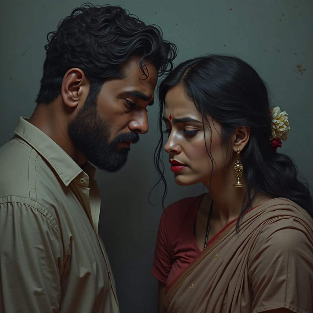 Sad Bengali couple 