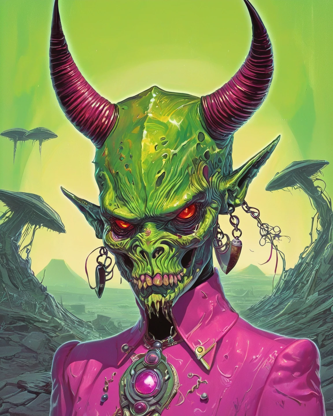 Amazing zombie, (fantastic dream vision perfect art, 64k ultra hd:1.1), (art by apterus, art by dan mumford, art by lovecraft:1.2)