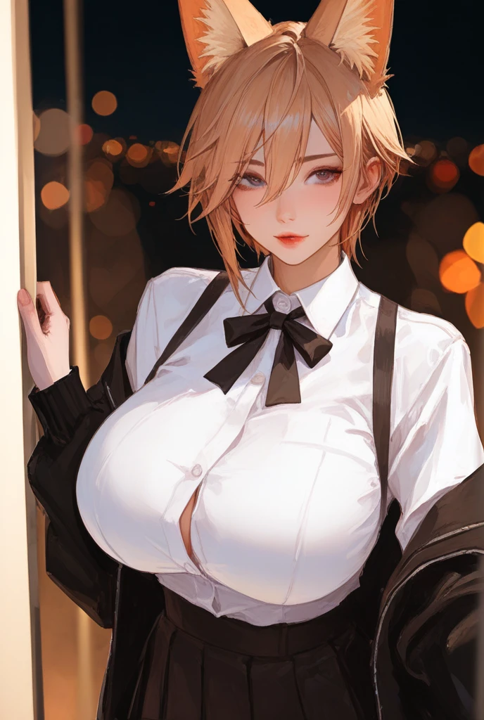 blowjob, (masterpiece:1.2) , (best quality:1.2) , (ultra-detailed:1.2), cinematic lighting, realistic, couple, sex, sex from behind, penis, vaginal, much cum shot in vagina, Luxury hotel president's office、 double piece。blonde short hair。Wearing a GIVENCHY business jacket。Showing bare breasts。nsfw。nude。A regretful look。humiliation。 Ultra high definition、master piece,