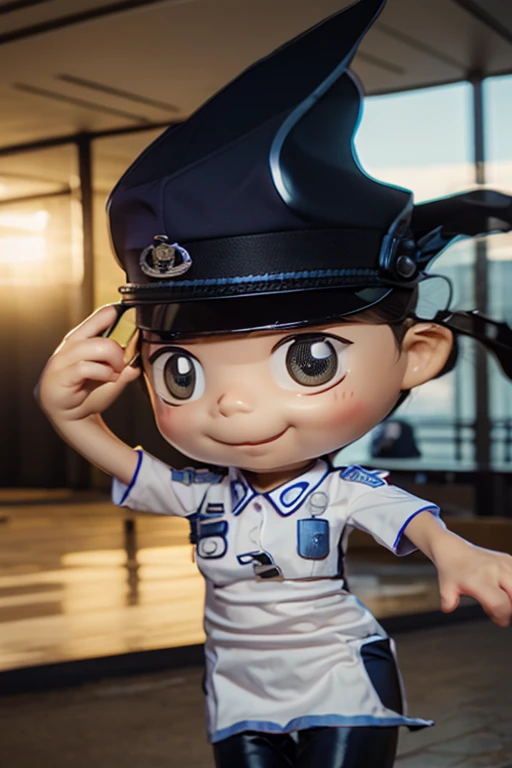 There was a small toy for the police,There is a doll behind him, vinyl toy figurine, bobby, policeman closeup, police officers!!, police officers, Wearing a police uniform, stop motion vinyl action figure, pvc figurine, stop motion vinyl figure, officer, Character Design Police Man!!, pvc posable figure, action figurine toy, Character Design Police Man, police officers