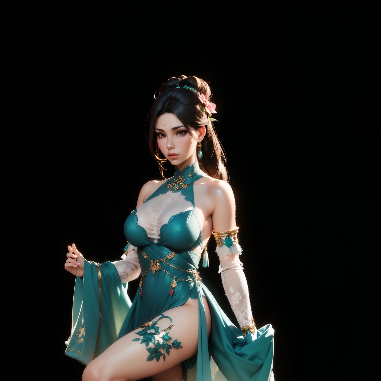 sfw, best quality, masterpiece, cinematic, realistic, cyberpunk, fantasy city, neon, volumetric lighting, black sky, (raining, thunderstorm), 1girl, (assymetrical monokini, backless, vaginal, cameltoe, open legs, leg spread), ((skinny waist)), young asian girl, ((big boobs)),