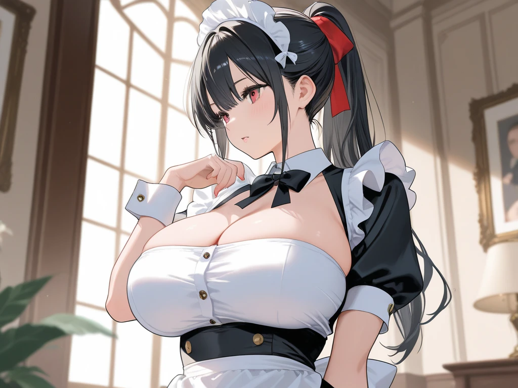 Big breasted older sister maid with a gentle atmosphere