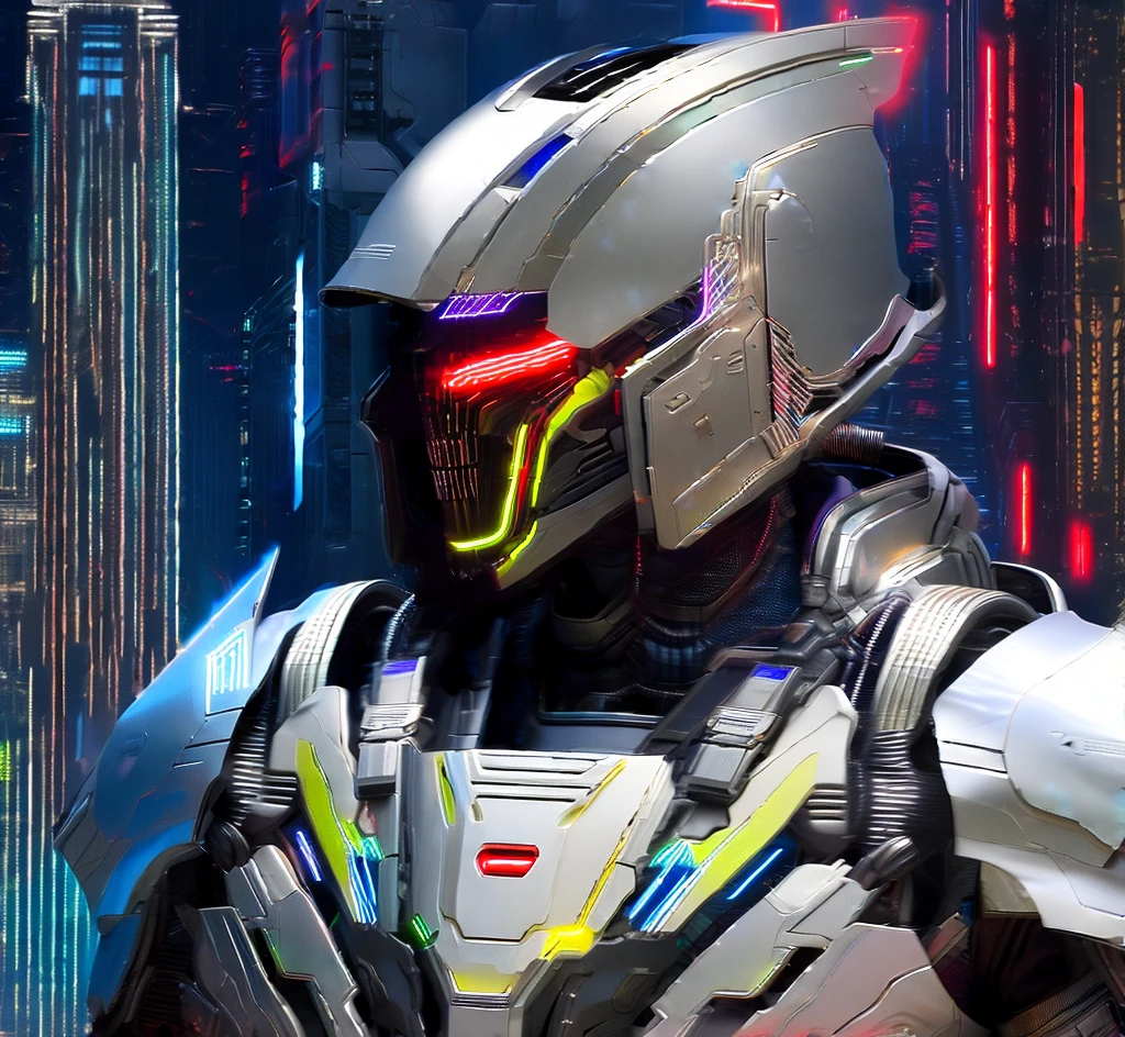 A cute cat as the doomslayer, realistic scifi cyberpunk power armor robot, closeup portrait cinematic, 8k, hdr, ((intricate details, hyperdetailed)), (backlit:1.3), (cinematic:1.3), (ArtStation:1.3)