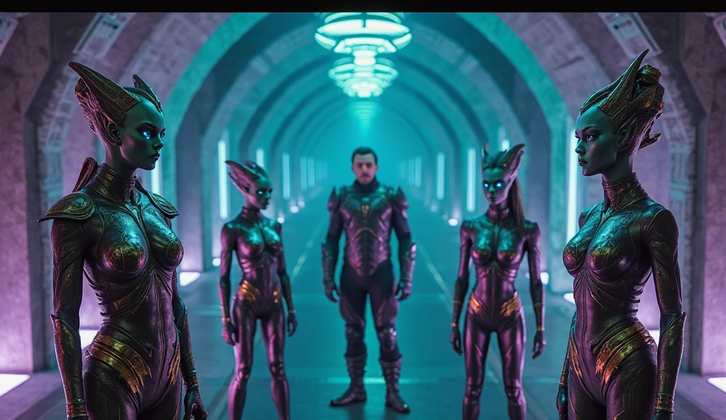 wide shot of an mystical muscular alien marching,
dark pink paper alien skin,
weak spikey alien skin,
purple alien iris,
aquamarine alien sclera,
oval pupils,
fabric alien green suit
negative facial expression, mouth opened
expressive alien creature, alien person, alien monster, horror, science fiction, cyberpunk, futuristic, fantasy,
((dark scene)), alien landscape, soft focus, cinematic lighting, imax, dslr, photography, bokeh