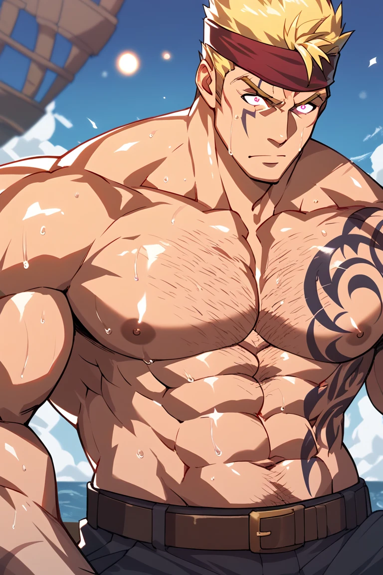 Youthful feeling,( Tattoo),(Thick body hair),Upper body,(He was wearing baggy shorts,Revealing his length, muscular, hairy),(Leaning against a tree),(For the audience) ,(Put his hands on his waist), (Focus on your audience) ,(There is a huge bulge in the area),sideways,Sharp eyes,(Thick dark brown hair),(Bottom-up view),Broad shoulders,Muscles protrude a lot,Highest image quality,cartoon ,Anime Wallpaper,Chest muscle expansion,spread your legs,Sexy,(main part, best quality),((Exaggerated muscle bulge)),The protagonist is tall,muscular and bulky, muscular characters, Awesome and cool, tall and muscular, muscular!!, Very strong, muscular attractive men, Huge muscles, Big Muscle, Muscle Man, Anime handsome man, muscular!, Giant muscles, muscular bodies,(canto da foto de baixo para cima) (imagem da mais alta qualidade) ,Close-up photos,Lion man ,real, jovem, , vestindo shorts, virilha saliente, imagem de anime, Leaning against a tree, pernas bem abertas, male face, bonito rosto jovem, cabelo subcortado, huge muscle muscles of the chest, large strong thigh muscles, Biceps Sinewy muscles, Corpo enorme, corpo tonificado devido ao treinamento intenso, Well-developed muscles, ABS transparente de 8 embalagens, 3 metros de altura, topless, , pele brilhante, rede de suor pingando, (hands on thighs), bare feet, Sem barba,Thick Legs,