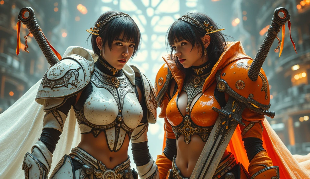 ((Kunoichi)), Indian, Indian Woman, big breasts, forest, (( sensual pose)), red and black armour, (( full body armour)),(( Knight Armour)), ((big cleavage and big breasts)), ((single person))
