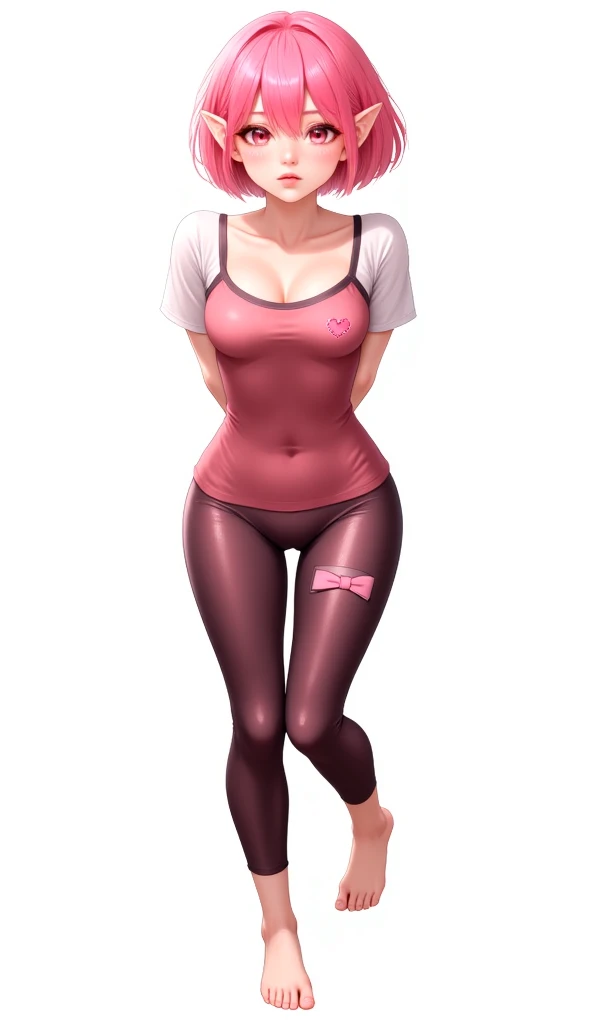 masterpiece、High resolution、High resolution、High resolution、1 female、very近い、((Full body depiction、very, very big breasts))、((Black Hair、short hair))、A kind smile、Laughing with your mouth open、Pink Lip Gloss、((Lightweight high leg sportswear、mansuji、Place your hands behind your back))、Gym