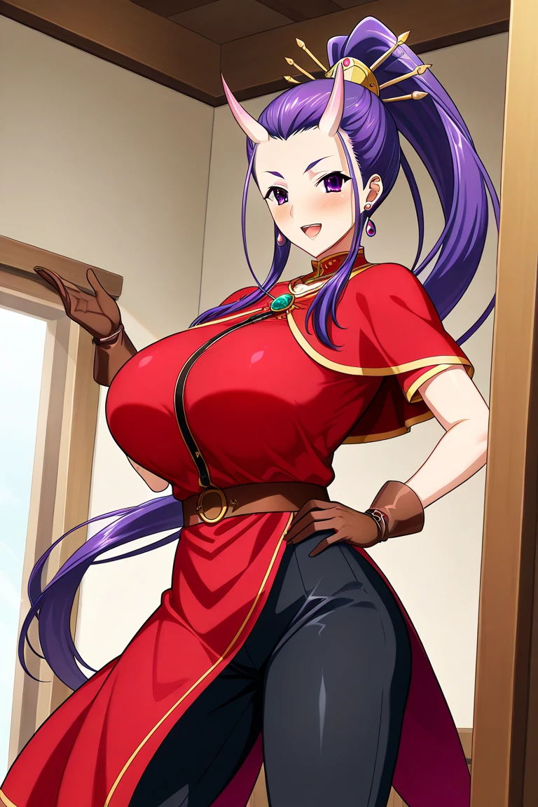 "(masterpiece:1.1), best quality, (NSFW:1.1),
1girl, gyaru, (80s anime style:1.3), (eyelashes:1.5),
(intricate high detailed body:1.2),
(purple hair:1.1),
(blunt bangs:1.1), (bob cut:1.1),
brown eyes, (red lip stick, eye shadow:1.1),
(oiled skin:1.3)(curvy body:1.2), (large breasts:1.1),
calm, open mouth,
(school uniform, skirt, midriff peek:1.1), (cleavage cutout:1.1),
spiked, long gloves, hoop earrings, hair ribbon,
standing, hand on hip,
upper body,
(classroom:1.2)"