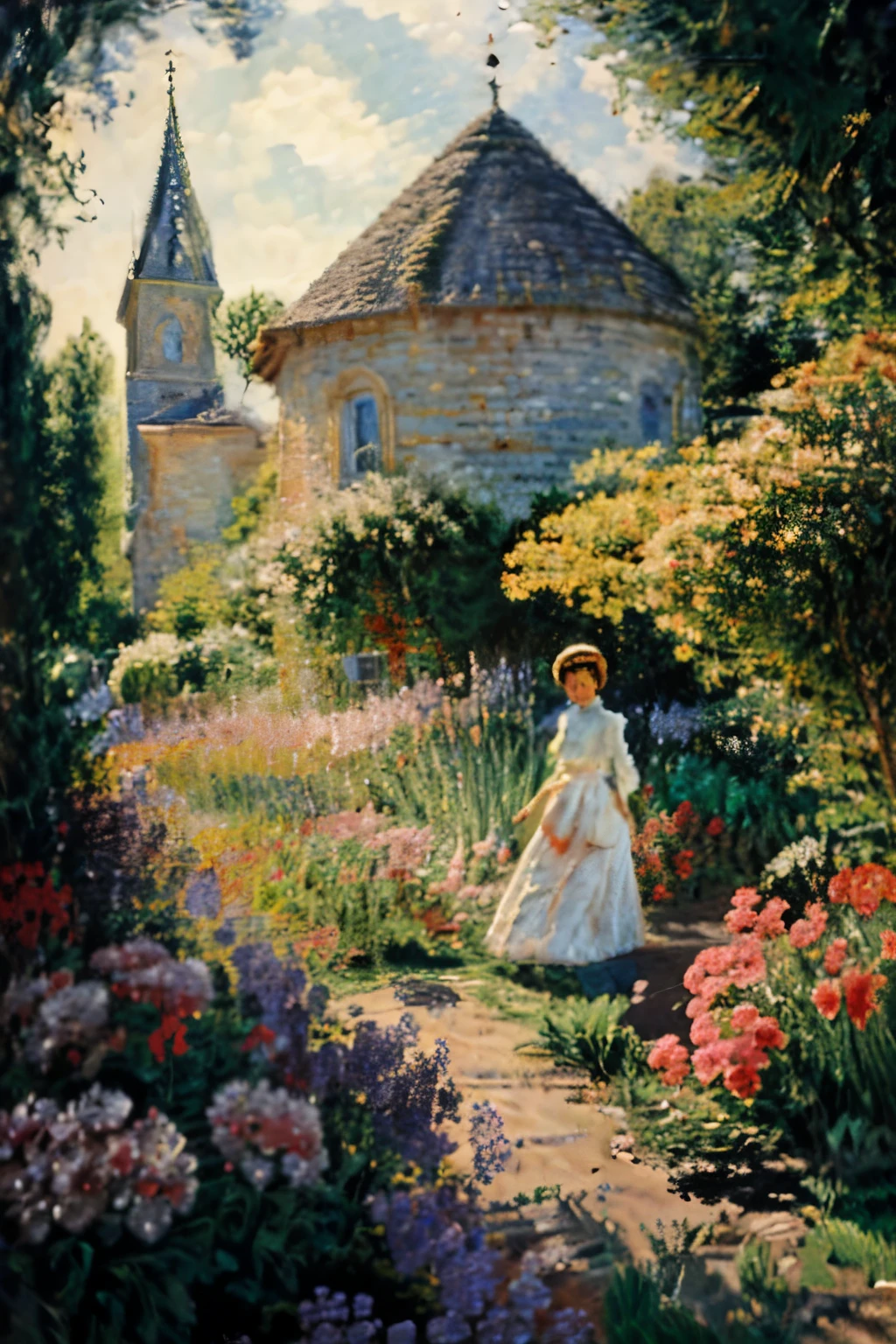 Maud Humphrey Butterfly Time Chromolithograph: Yard Long Print, Signed by Bogart's Mom, 1903, New Frame & Glass, Victorian Children