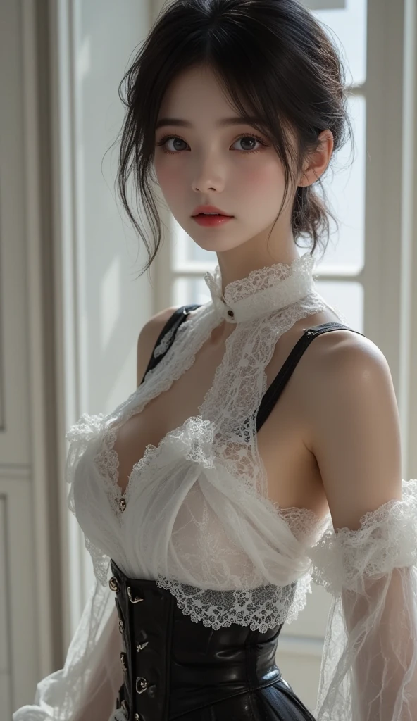 (masterpiece, realistic:1.3), (extremely intricate:1.2), (photorealistic:1.4), (extremely delicate), (ultra realistic:1.3), (hyperrealistic 3d render), hyperrealistic photography, extremely detailed CG unity 8k wallpaper, HDR, RAW photo, dslr, (instagram most viewed:1.3), trending on CGSociety, (looking at viewer, realistic LUT, cinematic LUT, anthro creature, realistic, photorealistic, ultra high res:1.2, delicate, colorful, vibrant colors, amazing scene lighting, light on front face:1.3, bokeh), (medium shot:1.2), front lighting, fantasy, intricate, elegant, highly detailed, lifelike, photorealistic, digital painting, artstation, illustration, concept art, smooth, sharp focus, extremely detailed magazine cover-style digital paintinagazine cover-style:1.3), adding a touch of fantasy to the scene, the text on the cover should be bold and attention-grabbing, with the title of the magazine and a catchy headline, the overall style should be modern and trendy, with a focus on fashion and fantasy, helvetica-bold, a realistic portrait photo of a real life version of keword, (korean beauty, korean mixed:1.2), (ulzzang-6500-v1.1:0.4), (pureerosface_v1:1.1), (detailed face:1.3, big eyes, eyeshadow, long eyelashes, red lips, eyes_smile, blush, evil smiling, dynamic pose), (detailed skin:1.3, Glossy skin + Shiny skin:1.4), (long hair, straight hair:1.3), (stud earrings, lace choker, skinny:1.3, hourglass body, gigantic breasts:1.2, cleavage, narrow waist:1.1, abs, thick thighs:1.3, long legs, slim legs, high heels), (vibrant, Elegant pallium with delicate draping and richly decorated edges, Diva, Short, Athletic, Round Face, Tan Skin, Gray Hair, silver Eyes, Wide Nose, Pouty Lips, Prominent Chin, Shoulder-Length Hair, Curly Hair, High Ponytail, firm breasts, Huggie earrings, gloss metallic lipstick, Imposing structure with towering columns and grand archways),
