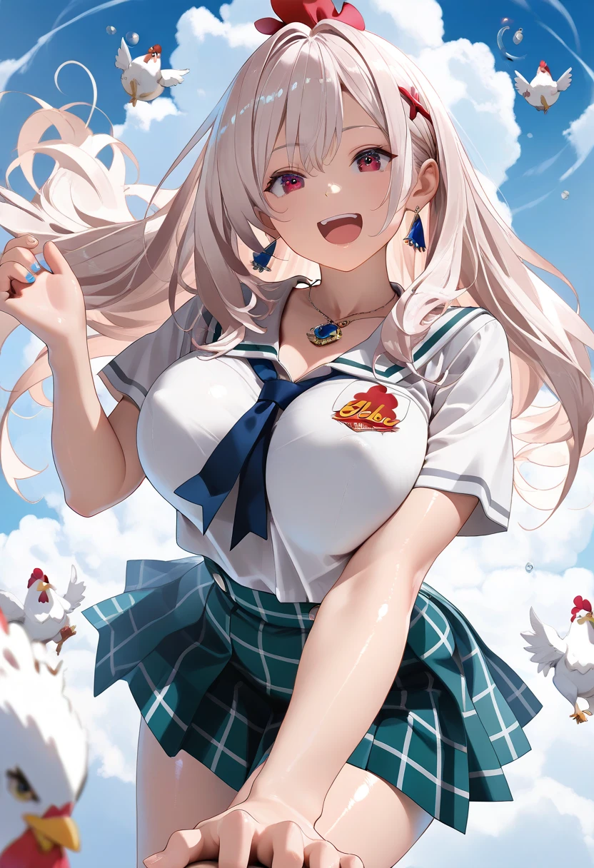 Cartoon image of a woman with huge breasts and a huge butt, Huge penis bursts through panties，tits, Kirokaze pixel art, Kantai Collection Style,Futanari， Top rated on pixiv, software version, [ 4k digital art ]!!, Gym Chun-Li, (software) Safe at Work, Pixiv 3DCG, Trending on cgstation