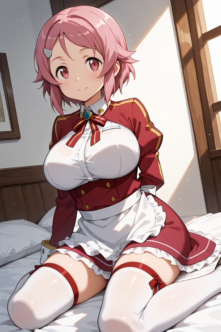 ((masterpiece, best quality)), high resolution, highly detailed, detailed background, perfect lighting, detailed beautiful eyes,1girl,solo,look at viewer,steam,sweat,in heat,embarrassed,blush ,skirt lift,(cowboy shot:1.1),(pov:1.4),(show off pussy:1.2),(from front:1.3),(from below)standing,charlotteid, pink hair, hat, gloves, monocle, bare shoulders, green eyes, long sleeves, short hair, detached sleeves, skirt,(show off breast,topless:1.2)