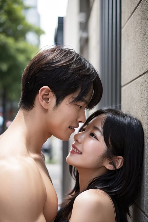 highest quality, masterpiece, ultra high resolution,(realistic:1.4), (RAW photo:1.2), half_smile, fine eyes, (beautiful face:1.2), small breasts, girl, deep shadow,heart tattoo, earrings、naked、3people、high school student、Group photo、pubic hair、legs spread、tobacco、lick penis、日本people