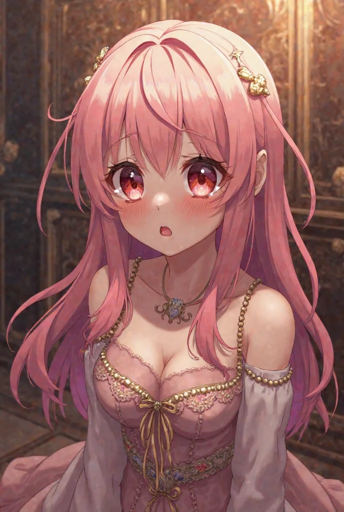 . I draw a picture of an anime girl crying and cute and she is . The hair color is pink and the dress is luxurious.I want someone to save her and Jamila is crying. Someone is doing 18+