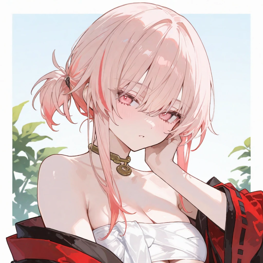 Femme arafed avec une robe rouge et un collier, fille sexy aux yeux verts, qui joue au handball sur une plage Portrait de Sophie Mudd, cheveux bruns et grands yeux, selfie d'une jeune femme, Yeux de chambre, violette myers, sans maquillage, maquillage naturel, regarder directement la caméra, visage avec artgram, maquillage subtil, superbe photo de tout le corps, yeux verts perçants