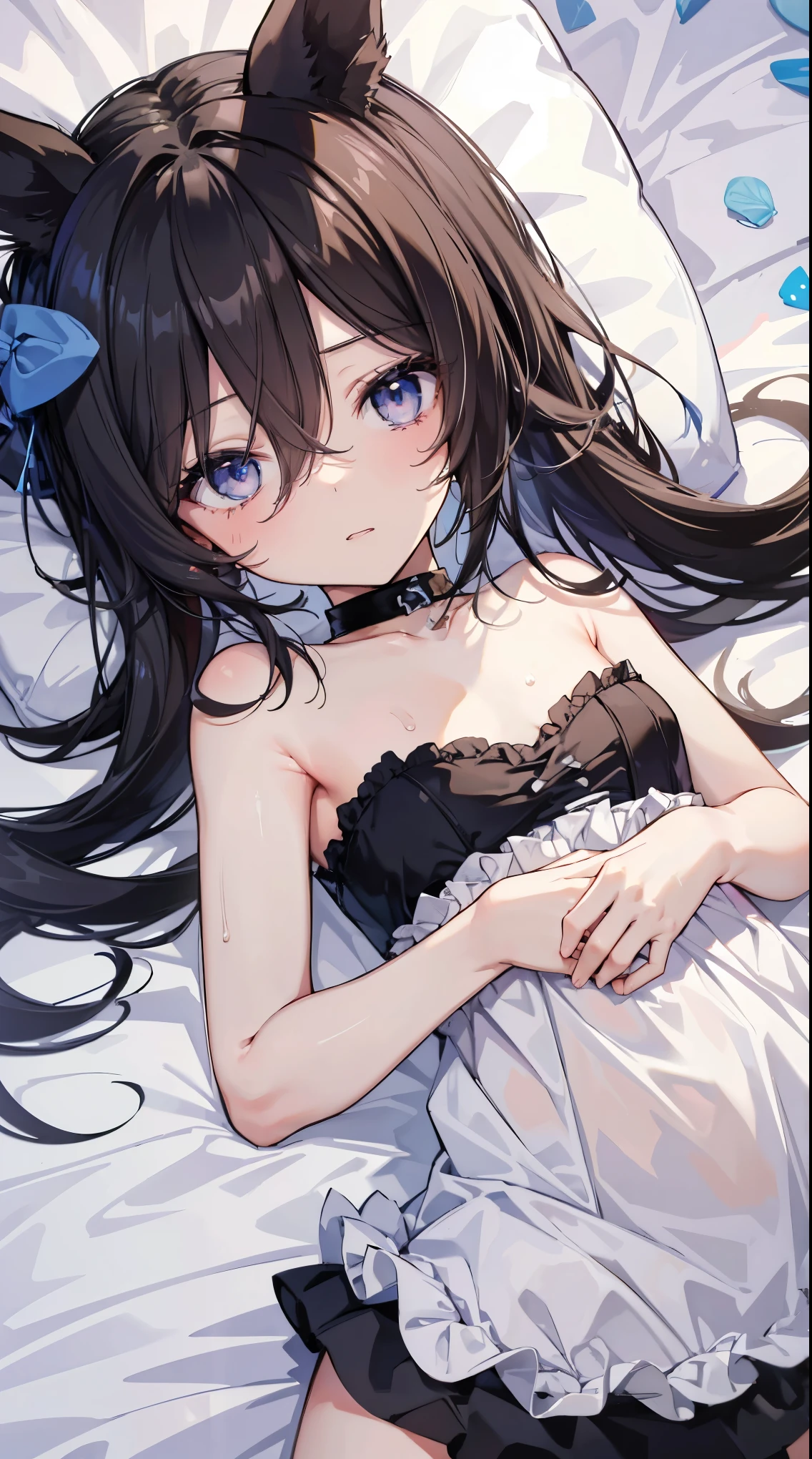An 18-year-old boy lies on a bed in a transgender hospital,The operation was successful,Become beautiful and charming,Idol sister wearing black silk