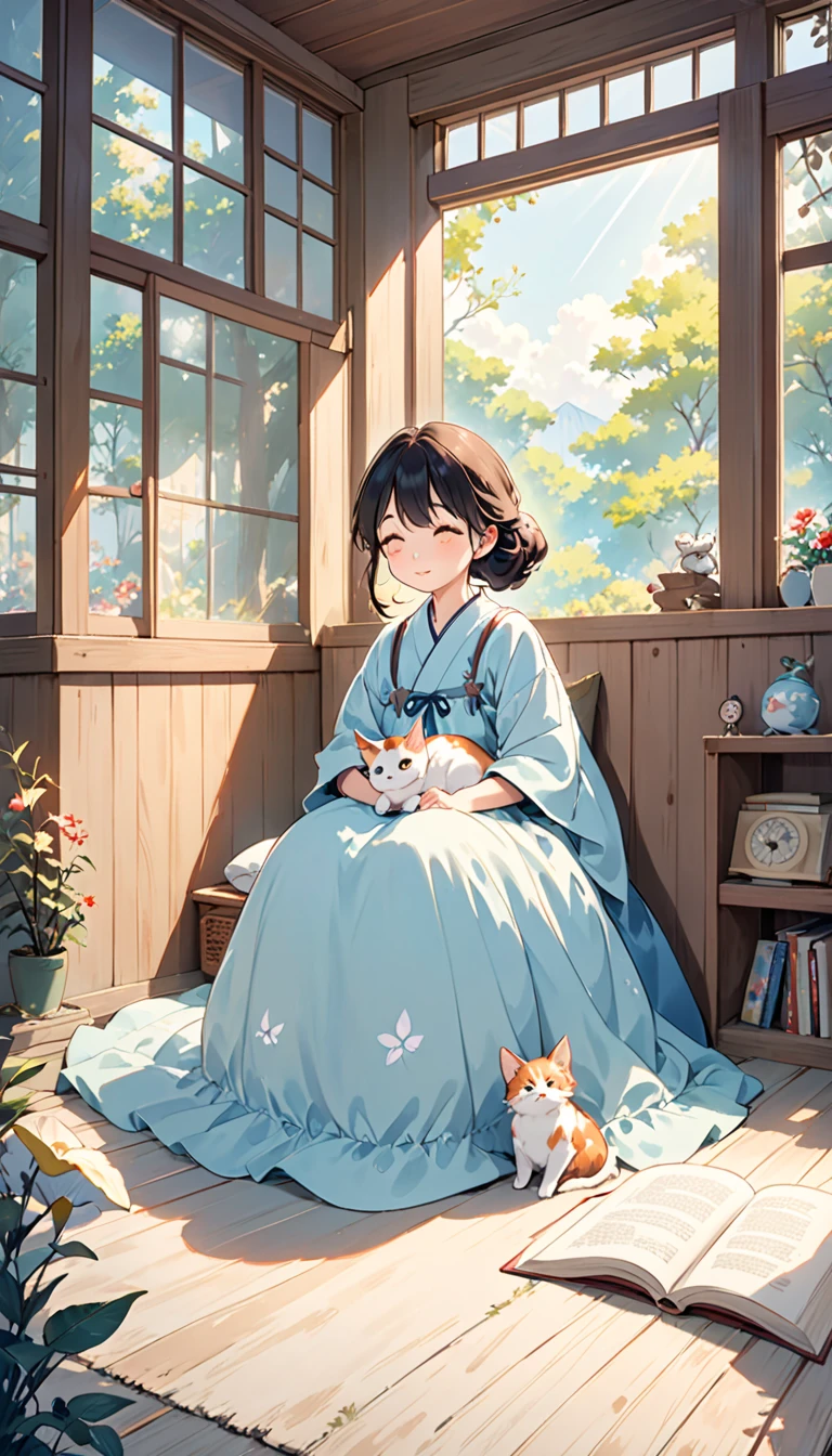 (masterpiece:1.4), (Highest quality:1.4), (High resolution:1.4),One person, Kiki, Black robe,((A happy smile)),((looks fun)),(Shoulders exposed)