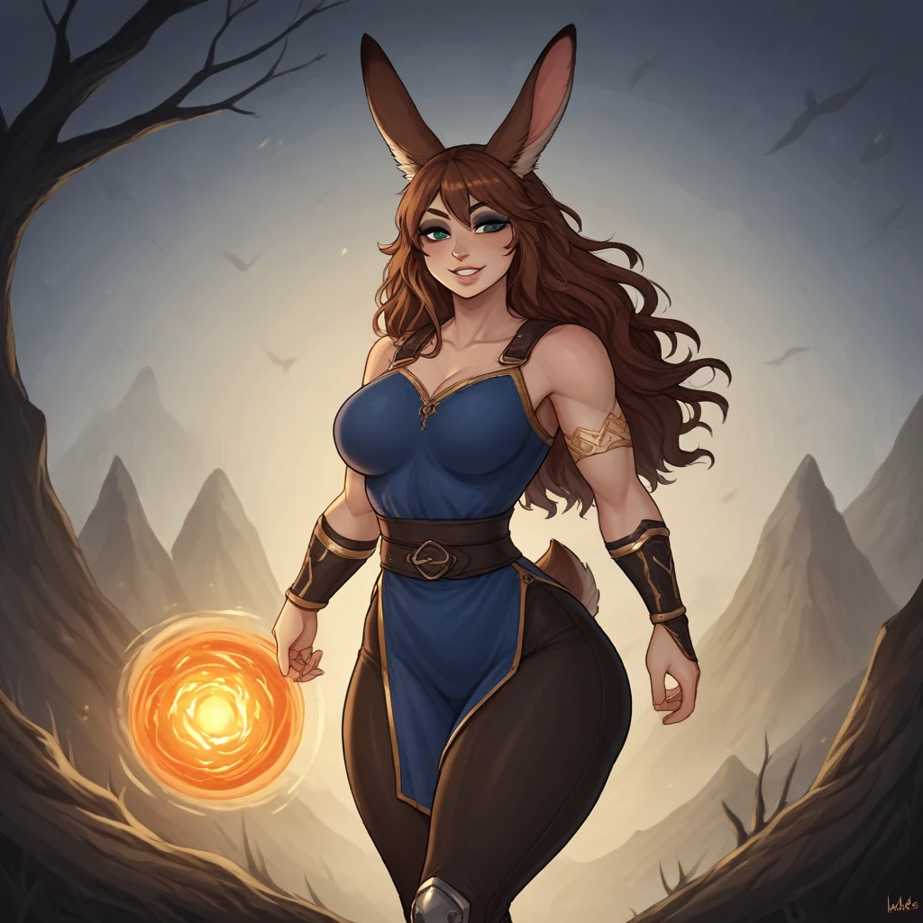 1girl, flor espiritual \(league of legends\), tiro de vaquero, foxgirl, orejas de zorro, cola de zorro, shot dress