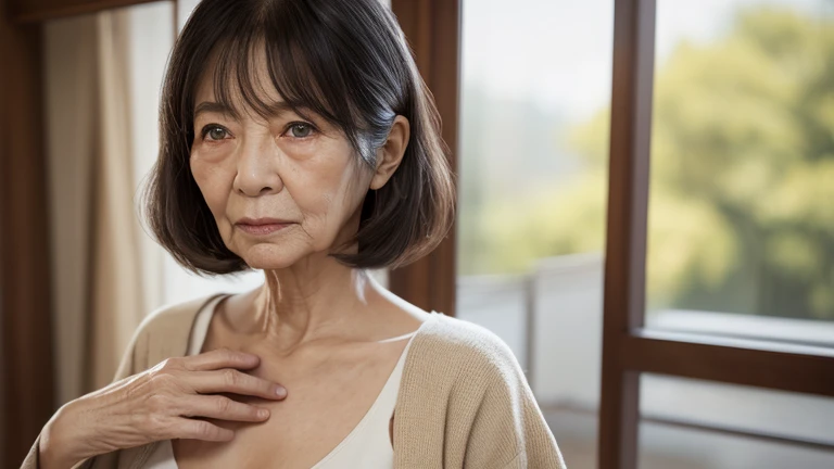 (Medium shot scene:1.3), (Realistic:1.3), (RAW Photos), (alone), Sharp focus, In detail, high quality, High resolution,Remove Background, gravure, From the chest up, Old face, early summer clothes, 最high quality, Very detailed, Realistic, Very detailed肌, Perfect human body depiction, (1 Japanese Mature), (alone), 120 years old, Late Elderly, Old woman, Flashy makeup, Large Breasts, Mature female politician, Glamour, Chromo White Skin, View your viewers,