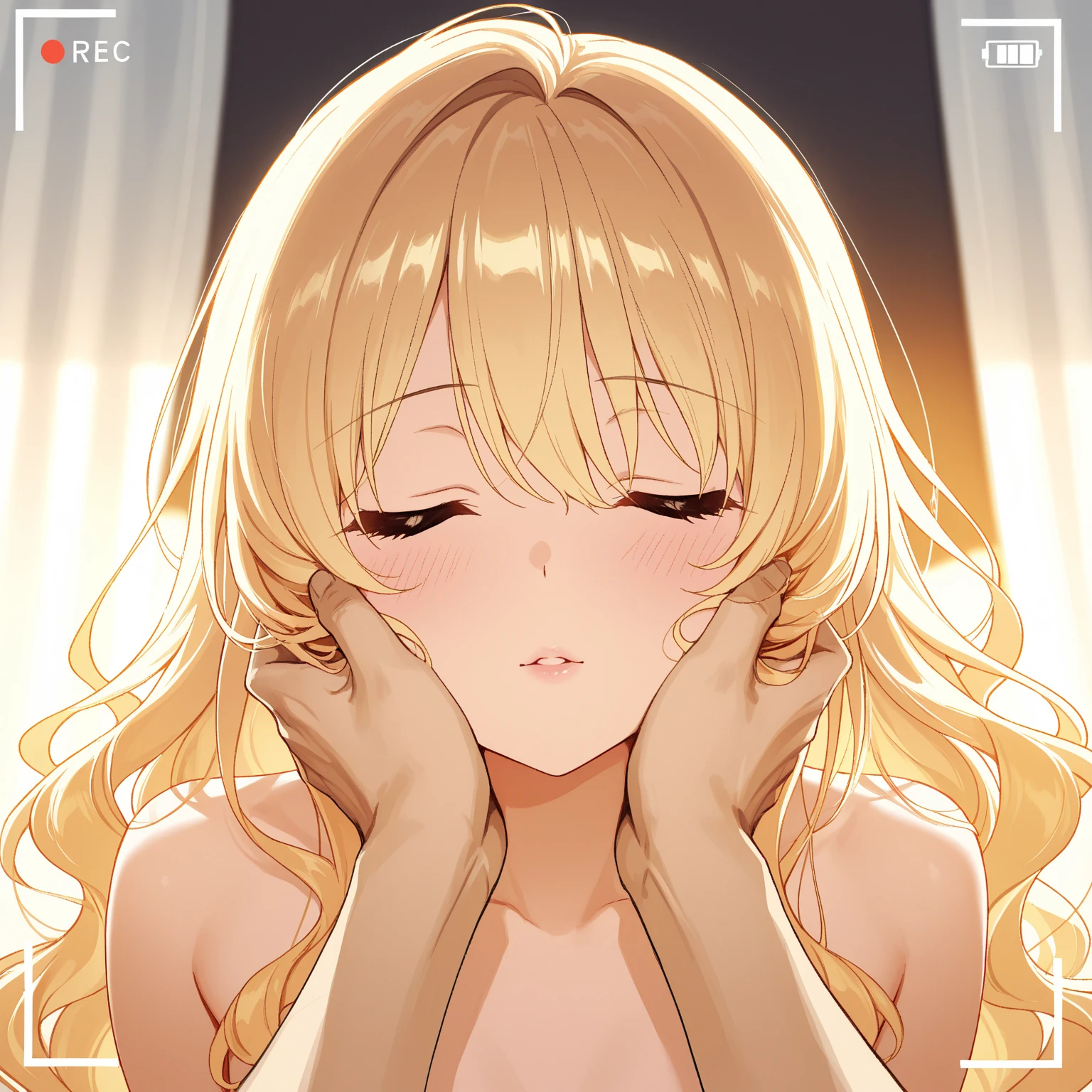 (highest quality、masterpiece、ultra detailed,highres),(((13yo,completly nude,perfect anatomy,Anatomically correct,perfect face,perfect hair,perfect eyes,perfect nose,perfect hands,perfect fingers))),ultra-detailed eyes,blue eyes,long eyelashes,long eyeliner,ultra-detailed nose,ultra-detailed hair,blonde long hair,(((fucked silly,sad, crying, tears))),bed,(((upper body))),looking at viewer,
