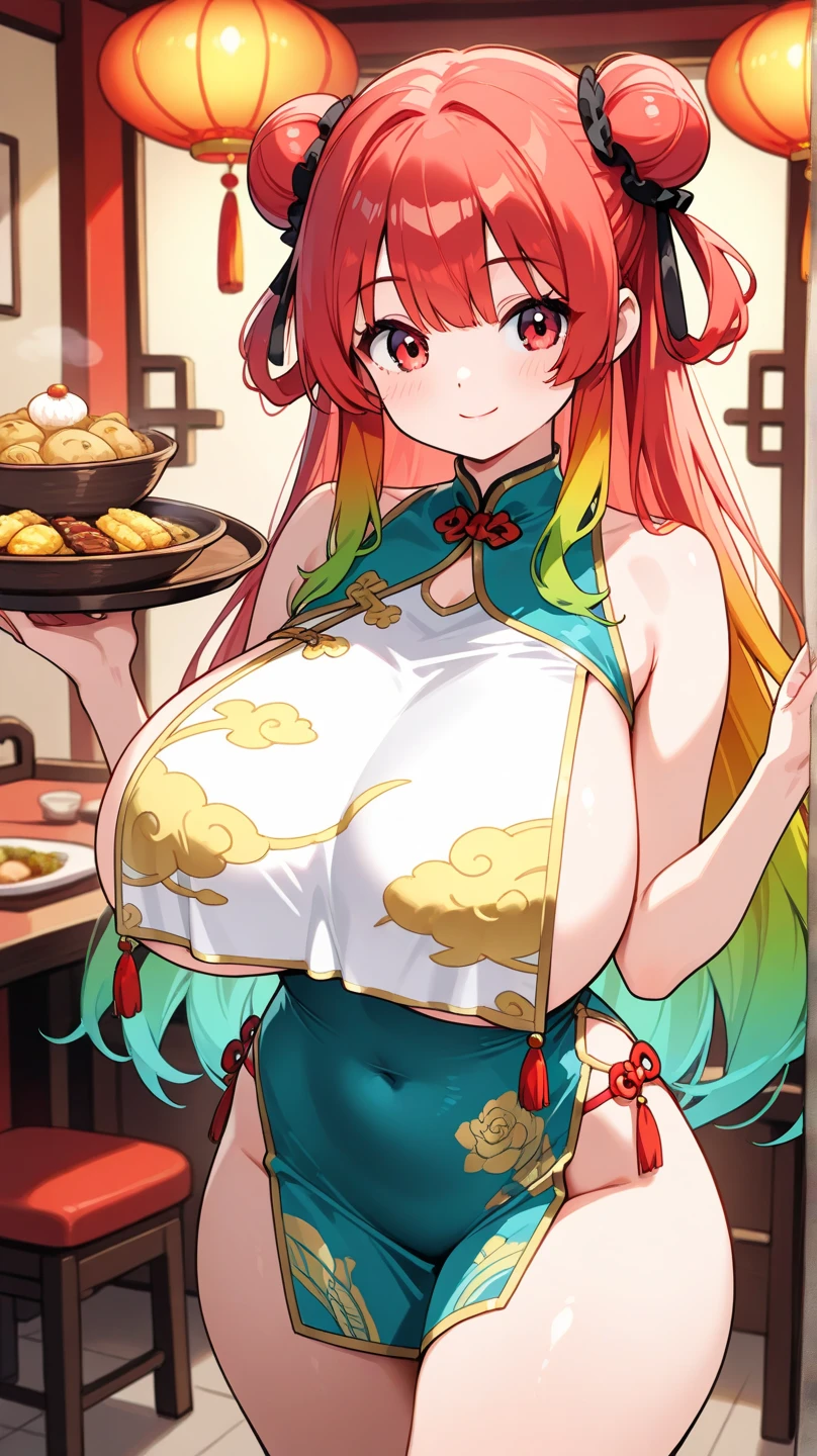fat, large belly, big belly, very fat, large stomach, chubby (best quality, masterpiece), fat belly, at, large belly, sitting, grabbing belly, very fat, yanfei genshin Impact, yanfei standing, table full of food, fat belly, wearing a sweater
