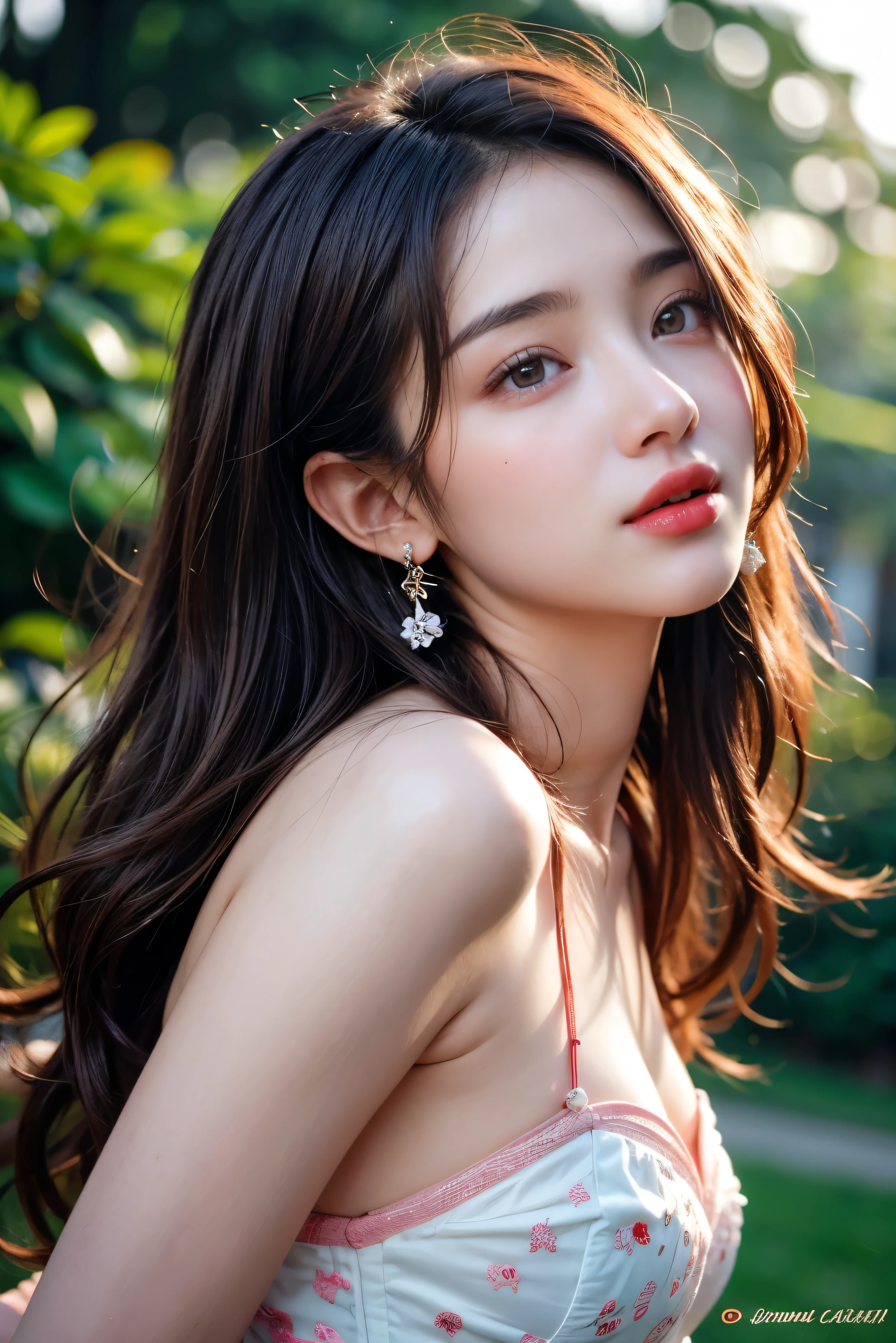 best quality, In an outdoor hot spring,(((photorealism,whole body 누드로 사진을 찍다))),realistic, very detailed, very delicate and beautiful, RAW photos, professional lighting, face lighting, depth of field, single focus, whole body, 20 year old woman, (night, Beach, starry sky: 1.4), brown hair, brown eyes, small head, ((big bust)), fashion girl, beautiful eyes, real face, real skin, realistic face, realistic skin, detailed eyes, detailed facial features, (Stylish hairstyles: 1.3) dynamic pose, looking at viewer, The face and chest are detailed., (pure eros face)