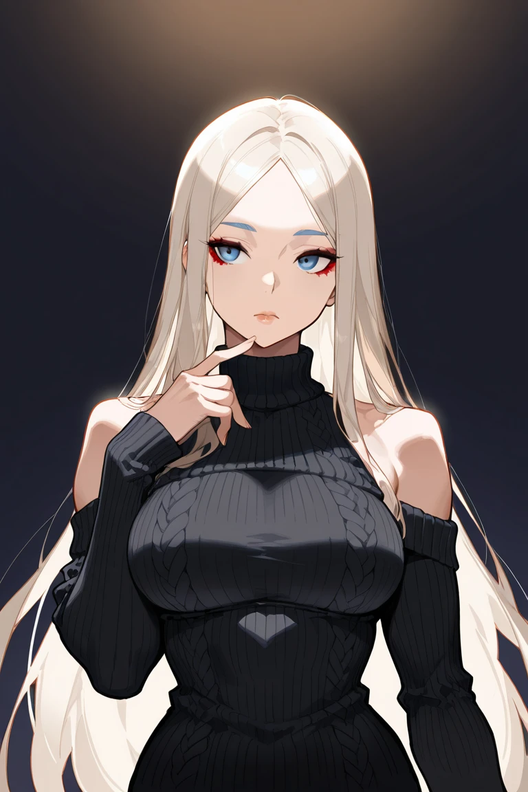 ((best quality)), ((masterpiece)), (detailed), 1 Girl, Off-shoulder sweater,