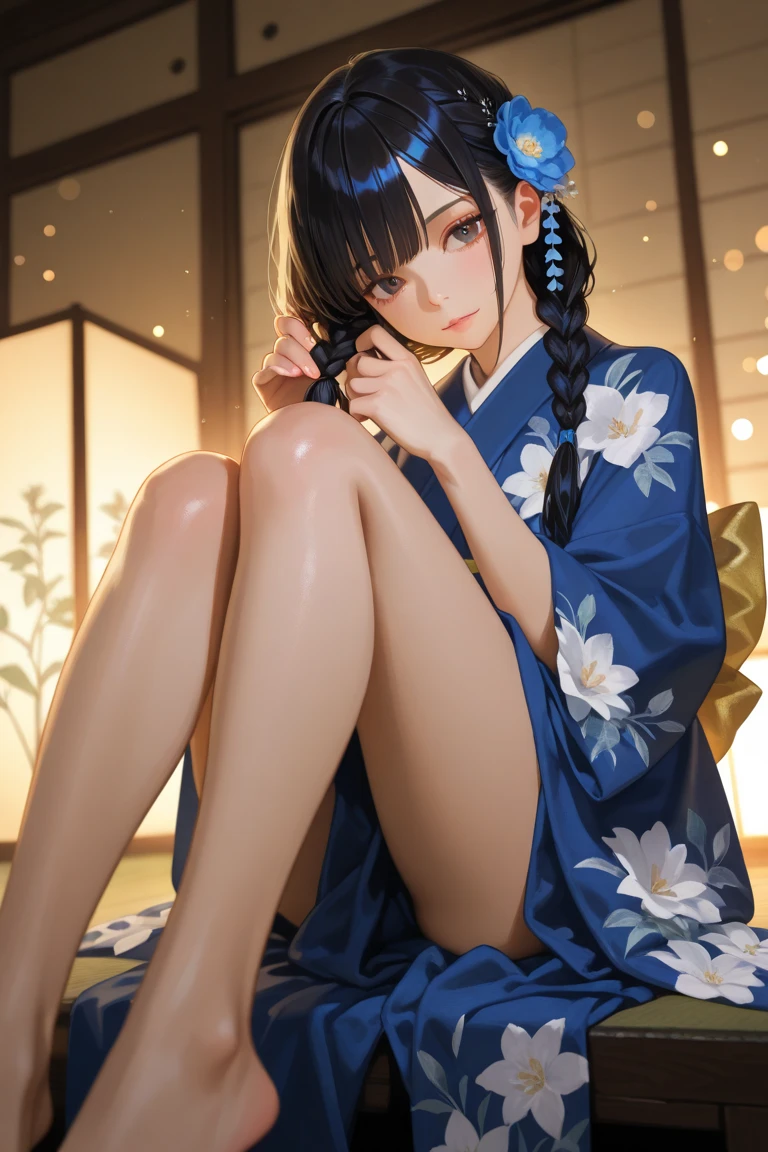 Highest quality、Masterpiece、8K、Japanese women、30th Generation、sexy、naked、pubic hair、Slender figure、Beautiful feet