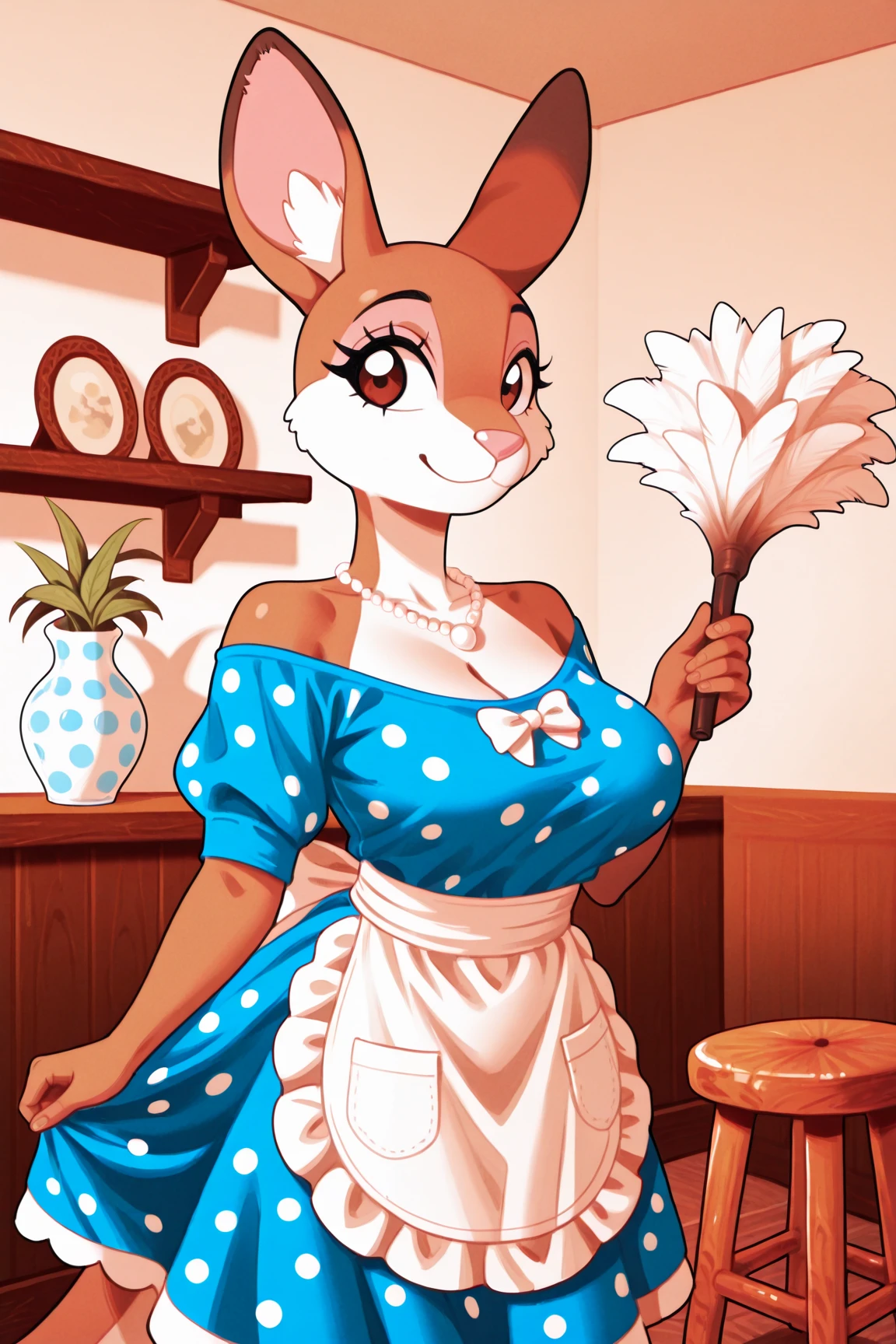lola bunny dressed as a maid
