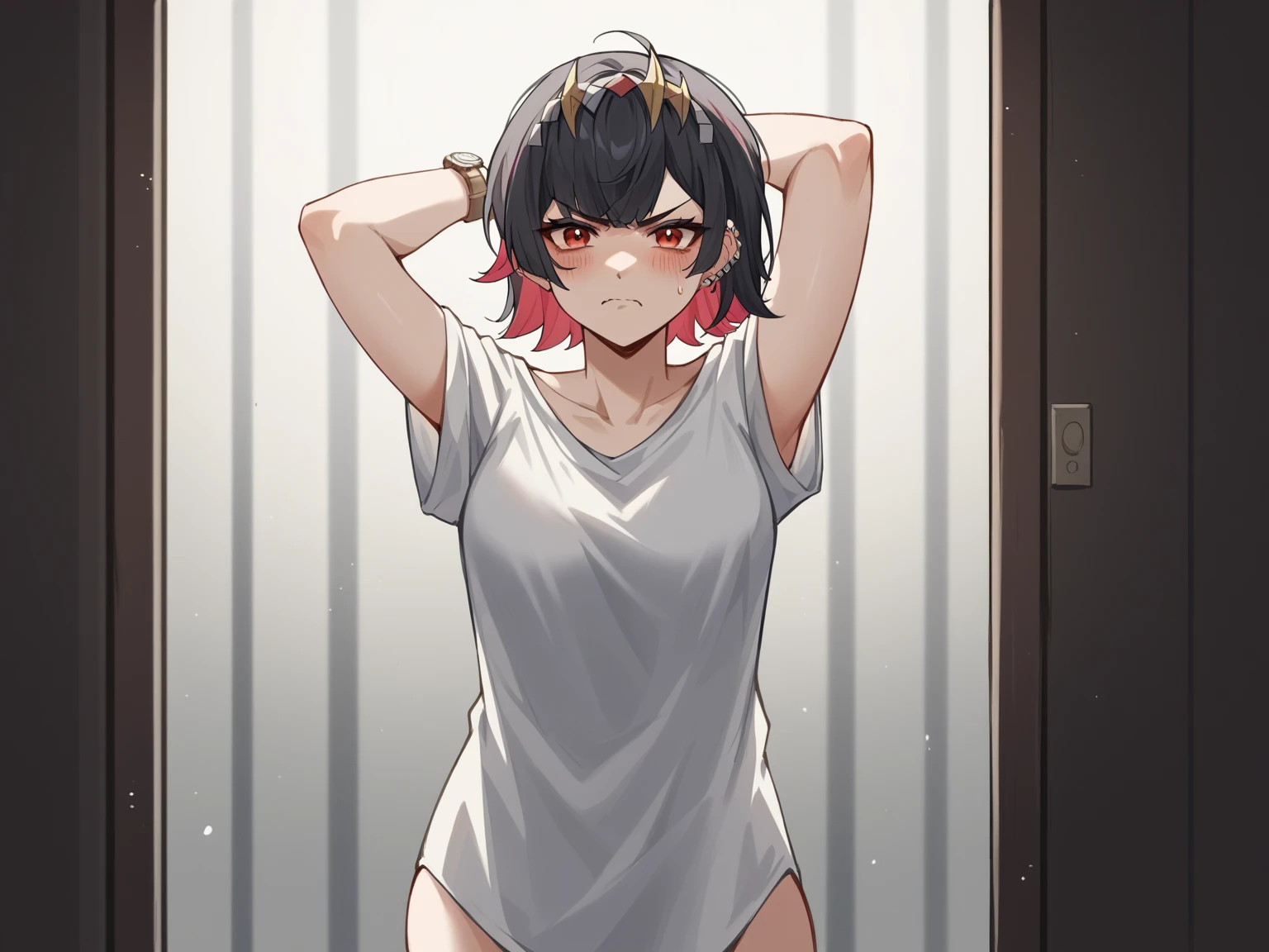 Kitasan Black,smile、looks happy、(naked:1.9),Outdoors、blue sky、(Wearing a collar:1.5)、Earrings、Earrings、bracelet,(masterpiece, Highest quality, Highest quality, Official Art, Beautiful and aesthetic:1.2),(Ultra-detailed),Open your mouth,(Steam coming out of the sides:1.5),(Cowboy Shot)、(Beautiful Face:1.4)、(Peeing:1.5)、Up from the bottom、Sweat、Facing forward,(最高のsmile:1.5)、全naked,Full nudity、navel piercing,Short Hair,((Slim figure))、(3 year old girl)、,(Small breasts:1.5)、shaved pussy,(nsfw:1.5),、(Hands on hips)、Highest quality、Very detailed、Animal ears