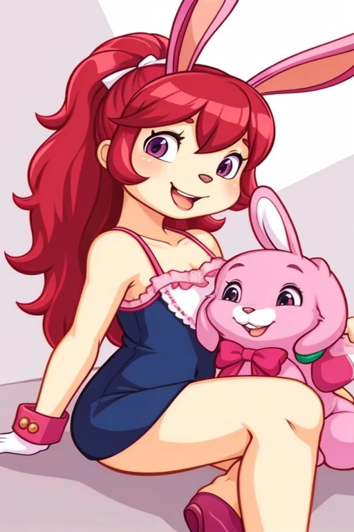 girl, lace sexy lingerie, police uniform, sexy roleplay, sexy, NSFW, mlp style, anthro character, Pinkie Pie, pink skin, long curly rose hair, sexy opaque stockings, little breasts, have sex with Teddy Bear, NSFW, (intense fucked by a teddy bear), size difference, sex at bed, happy, birthday party, saliva dripping, can't take it anymore, cowgirl pose, on top, sitting on teddy bear