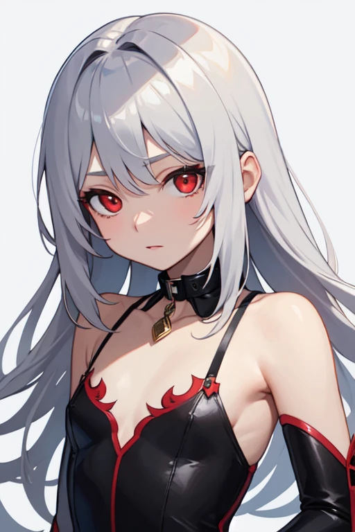 whaite hair，Red eyes，Royal sister，long leges，blacksilk，seminude，pornography，long whitr hair，4k