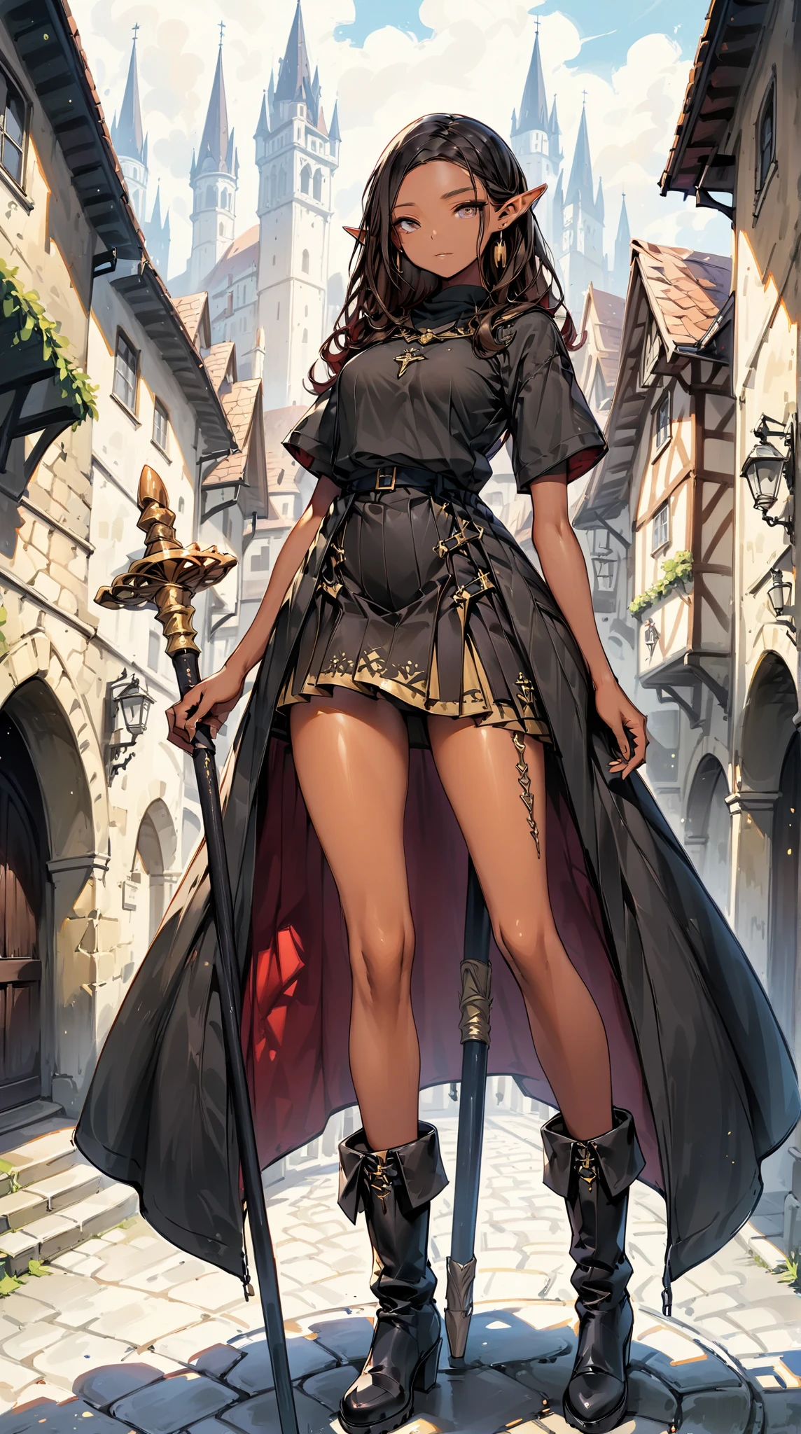 (Masterpiece, best quality, intricate details, 1sologirl) iron collar, arms behind back, iron cuffs, shackles, leather collar choker neck bell, bound ((standing by wooden pole:1.2)) ((female Black Dark skin Gyaru)) show entire body frontal position, feet in view, realistic, gorgeous 16y.o. darkest skinned mixed race female, black African, transparent black pantyhose, legs open, museum,barefoot no shoes, looking to viewer straight symmetrical, white silver long hair