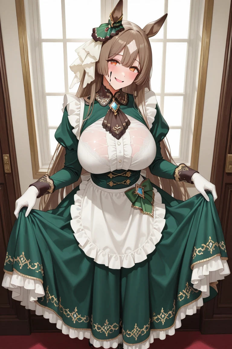 Magazine cover(masterpiece, best quality:1.2),Maid,(((The eyes are delicate)))Whole body wet((Maid衣服))Socks,Wet floor(8K)(HD)
