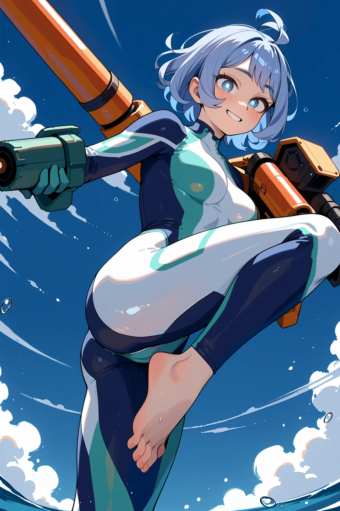 (((pixel-perfect, detail-perfect))), 1girl, (college student), superhero, gymnast_outfit leotard, bare legs, boots, standing straight, solo focus, golden belt, one hand on hip, full body shot, outer space backdrop, sleeveless, ultra highres, absurdres, beautiful face, detailed eyes, symmetric eyes, bob hair, medium breasts, perfect body, perfect hands, good proportions, light swirls around her body, light particles, ahoge, solo, solo focus