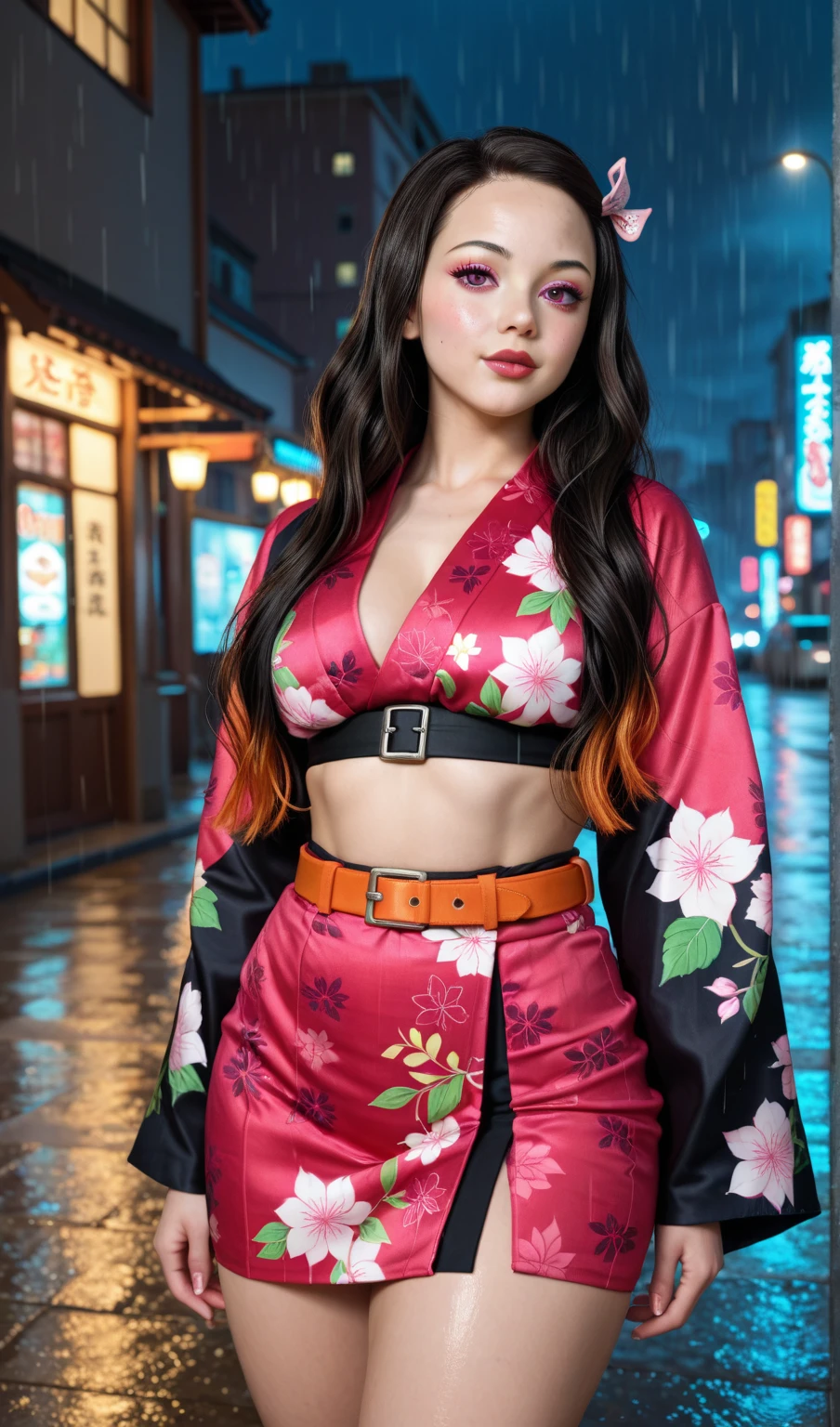 16-year-old girl Wahori skin, Yakuza, japanese mafia, Background of Tokyo Red Light District, realistic, Photoreal, masterpiece, highest quality, Movie photo of a Japan cartel gang with tattoos, spectacular lighting, japanese Yakuza tattoo, Japanese art, Japanese culture, sexy, exotic, erotic
