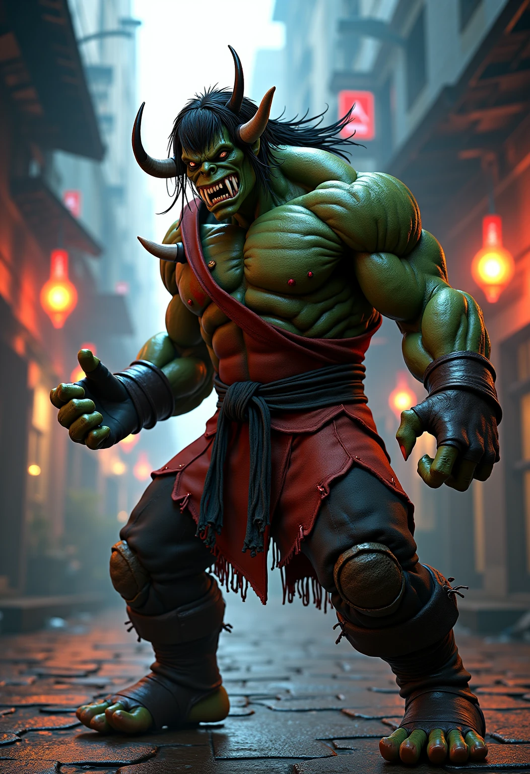Man wear domino mask grey spandex latex cargo jumpsuit. Skinny body. Background city. Bombing background. Very epic kicking wall one leg . Jumping pose . Fighting pose. Muay Thai posing. Wear goat helmet. Long beard . Big teeth. Grass everywhere. Bombing background. Night scene. Very epic. Marvel.
