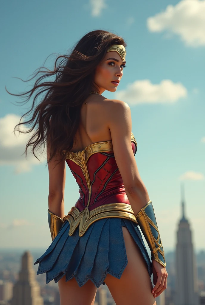 DC movies,from side and behind,photo of a 18 year old girl,wonder woman,dancing,happy,looking at viewer,nice hands,perfect hands,<lyco:GoodHands-beta2:1>,hand of Guido Daniele,windy,ray tracing,detail shadow,shot on Fujifilm X-T4,85mm f1.2,depth of field,bokeh,motion blur,<lora:add_detail:1>,