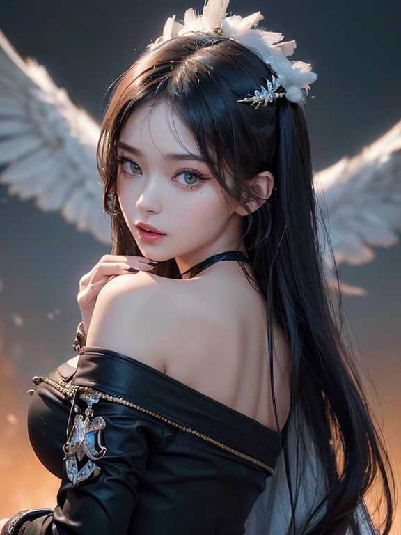 (Highest quality,High resolution:1.2),(dark,Threatening:1.1),(Bad luckな:1.1),(devil,Satan,Lucifer:1.1),(devil的な:1.1),(Bad luck,Bad luckな:1.1),(Powerful figure:1.1、Big Breasts、Glasses),(Red glowing eyes,Sharp teeth:1.1),(Black wings,thick,shabby:1.1),(hellish landscape:1.1),(fire,sulfur:1.1),(Threatening雰囲気:1.1),(dark shadows,Threatening presence:1.1),(Bad luck clouds,Stormy Skies:1.1),(dark,Spooky atmosphere:1.1),(Bad luck aura,Evil energy:1.1),(dark aura,cigarette:1.1),(Extreme heat,Burning Flames:1.1),(Surreal,Nightmare Visions:1.1),(Predicting the end:1.1),(Twisted corners,Fiery crown:1.1),(Bad luck whispers,devilのような笑い:1.1),(Cry of pain,echoing screams:1.1),(Bad luck symbols,Ancient runes:1.1),(Mysterious Relic,dark artifacts:1.1),(Infernal Ritual,Ritual sacrifice:1.1),(devil的な minions,creatures of darkness:1.1),(Desolate,Barren Wilderness:1.1),(University of the Soul,Suffering Soul:1.1),(Eternal Ruin,A hopeless existence:1.1),(The Last Autumn,The world was in chaos.:1.1),(malicious presence,darkness personified:1.1),(Entrance to the underworld,Nightmare Realm:1.1), got it, Beautiful and delicate face, got itですか, Beautiful and delicate eyes, Perfectly balanced face, High resolutionスキン, Fine skin, Optimal ratio of four fingers to one thumb, Place your arms under your chest, Red tattoo on lower abdomen、oh!, Wide Hips, Smooth abdomen, thin, Pale skin, __fashion__, __hair__:1.25)、Digital single-lens reflex camera、 Absurd、(Tabletop: 1.3), (Maximum resolution: 1.2), (Ultra HD TV: 1.2), Cinematic Light, Beautiful Eyes and skin, deしっぽed facial features, , (Sharp focus: 1.2), (Focus on the face:1.2),Perfect Style, Beautiful Face, Acura, Anatomically correct, Highly deしっぽed face and skin texture, Beautiful Eyes, double eyelid, thin eyebrows, Glitter Eyeliner: 1 Natural Cheeks, Glowing Skin, Fair skin: 1.2, (Glossy Lips: 1.4),(Embarrassed look: 1.2),Highly deしっぽed face and skin texture, Beautiful Eyes, double eyelid, Natural Cheeks, Glossy Lips: 1.4,Exposed cleavage、charm的な。charm、 Beautiful devil woman from hell, Surrealistic female portraits by David Hockney and Alphonse Mucha,