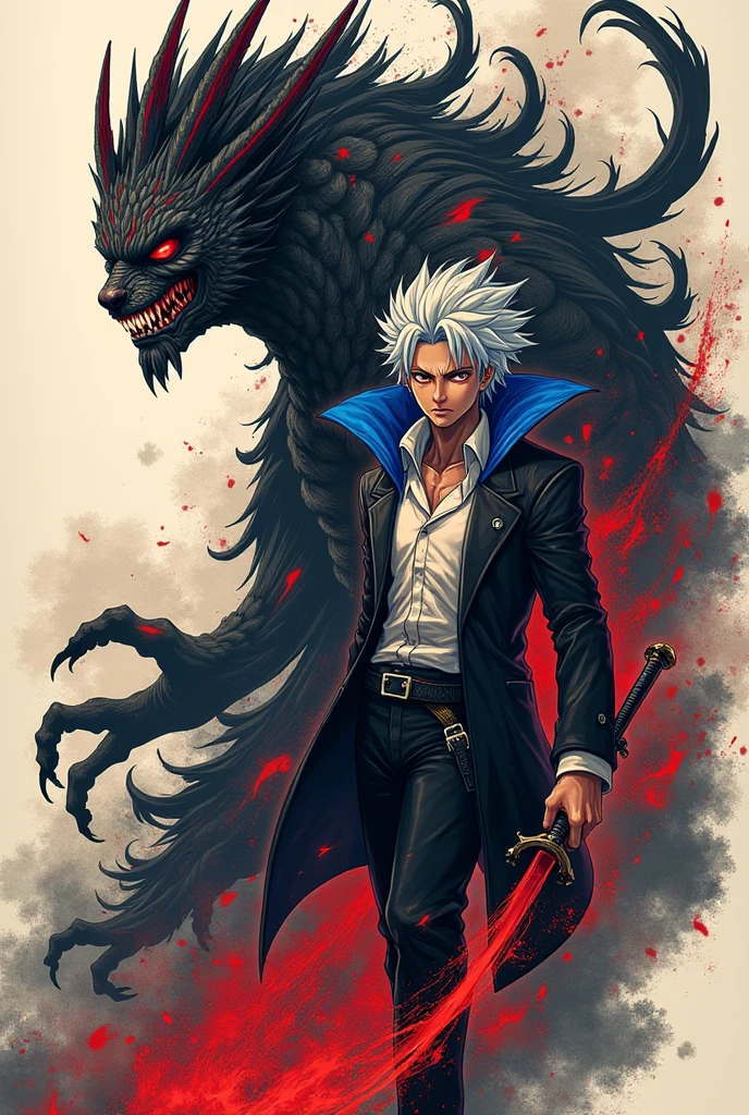 Give me tattoo ideas with Sukuna and Gojo colored by Jujutsu Kaisen