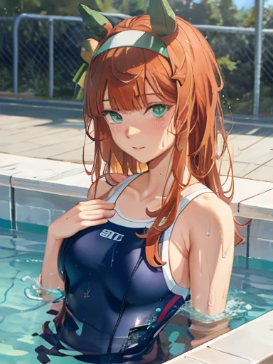 (rising from the pool), chest focus,
Blake (1 to 1.4 females), (blue eyes), ((((crimson hair))), (long twin tails), wet hair, blush, (large: 1.2),
Rest ((wet)), cowboy shot, ((compressed swimsuit, (watermelon print: 1.4))))),
Gonzo interrupt, from above, breast close-up, ((shiny body)),
Break ((Super Detail)), ((Illustration)), (Beautiful Eye for Details), Beautiful, Wonderful, ((((Masterpiece)))))), (Real: 0.5), Best Quality,
Take a break by the pool