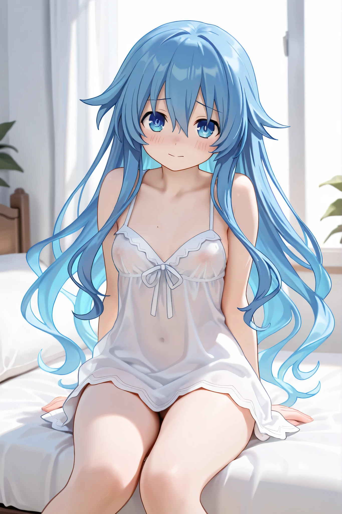 Naked small cloth、Small、can see-through、areolas、fissure、bottom less、Hide the chest with your hands、a cute、Blushed、cleavage of the breast、thights、no brassiere、without panties、high picture quality、vivid、high detailled