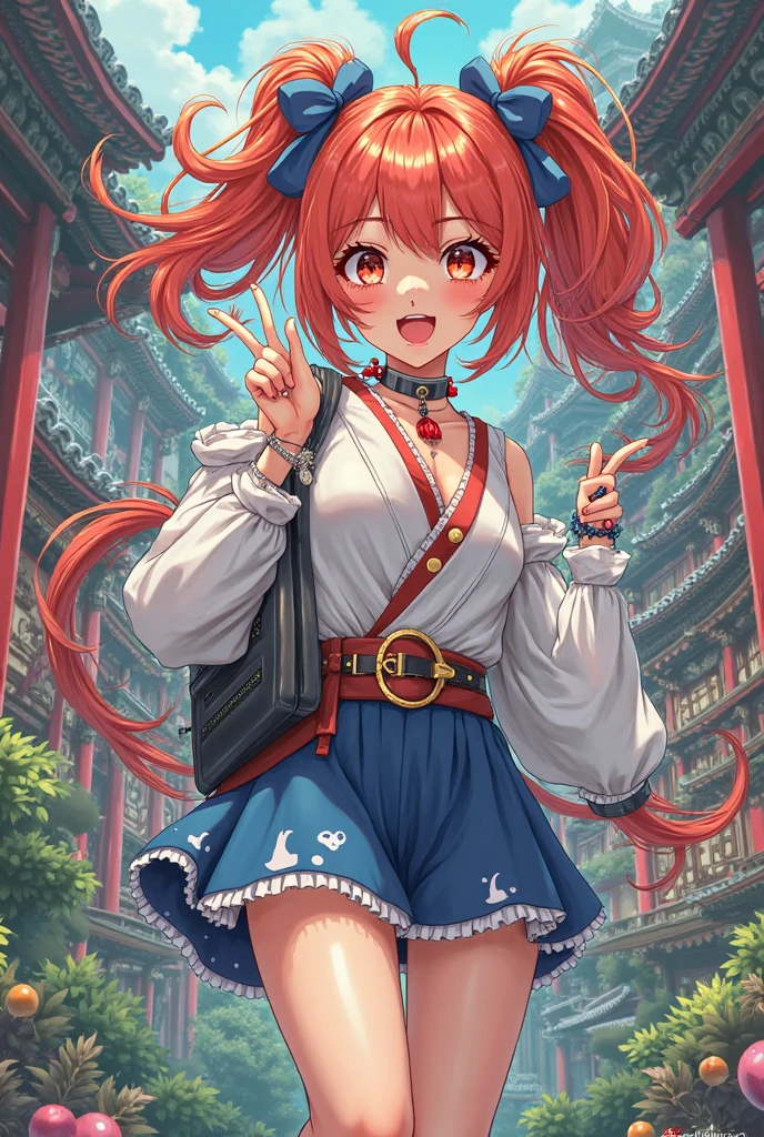 chibi character,Animal motif,(brush),((cute,kawaii,wonderland)),((pastel color)),((Cute assortment)),(A big smile with an open mouth),((Animal ears:1.3)),Shiny rubyred hair,(Natural Color),((Angel:1.2)),(outdoor:1.25),(nsfw).