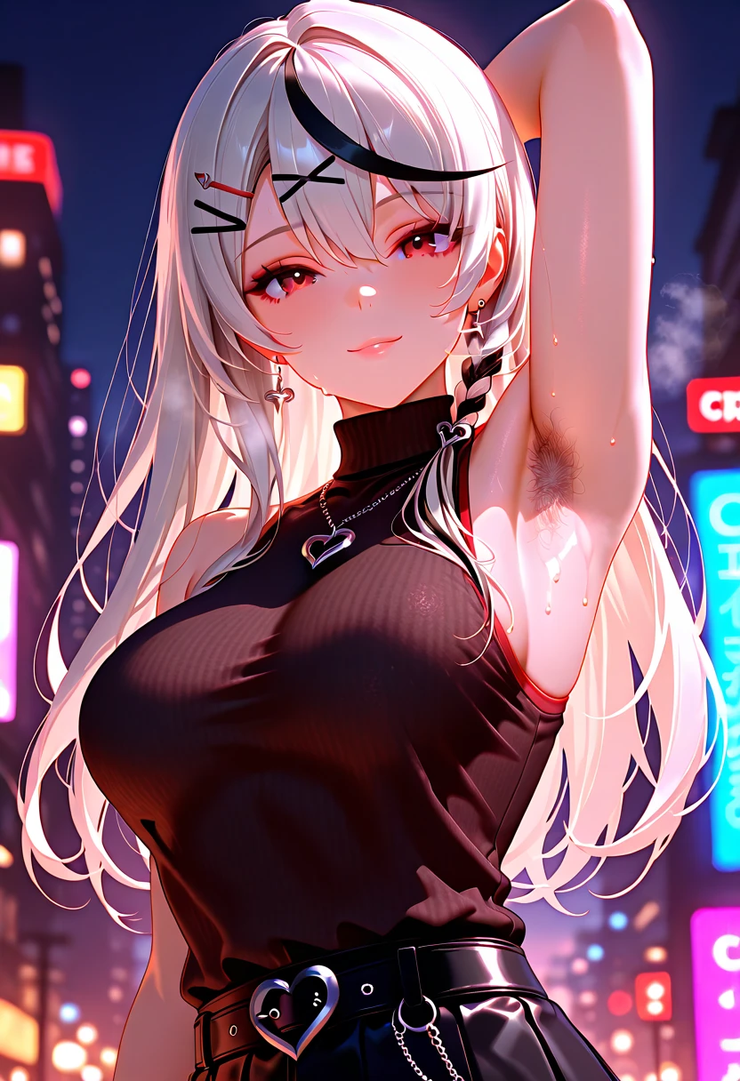 ethereal vampire, soft fair skin, white hair, white eyes, pink corset, white tight clothing, thigh-highs, bubble butt, huge breasts, starlight, cotton candy, lolita fashion, thighs, artstation, trending, ultra HD, 4k, detailed anatomy, (shiny skin), ((oiled skin)), dramatic lighting, high contrast, kawaii, skin indentation, delicate, high quality unreal engine 5, pretty , ultra realistic style, detailed face, flower accessory, soft pastel background color, art by sakimichan, uncovered, Unreal Engine 5, Cinematic, Color Grading, portrait Photography, Ultra-Wide Angle, Depth of ield, hyper-detailed, beautifully color-coded, insane details, intricate details, beautifully color graded
