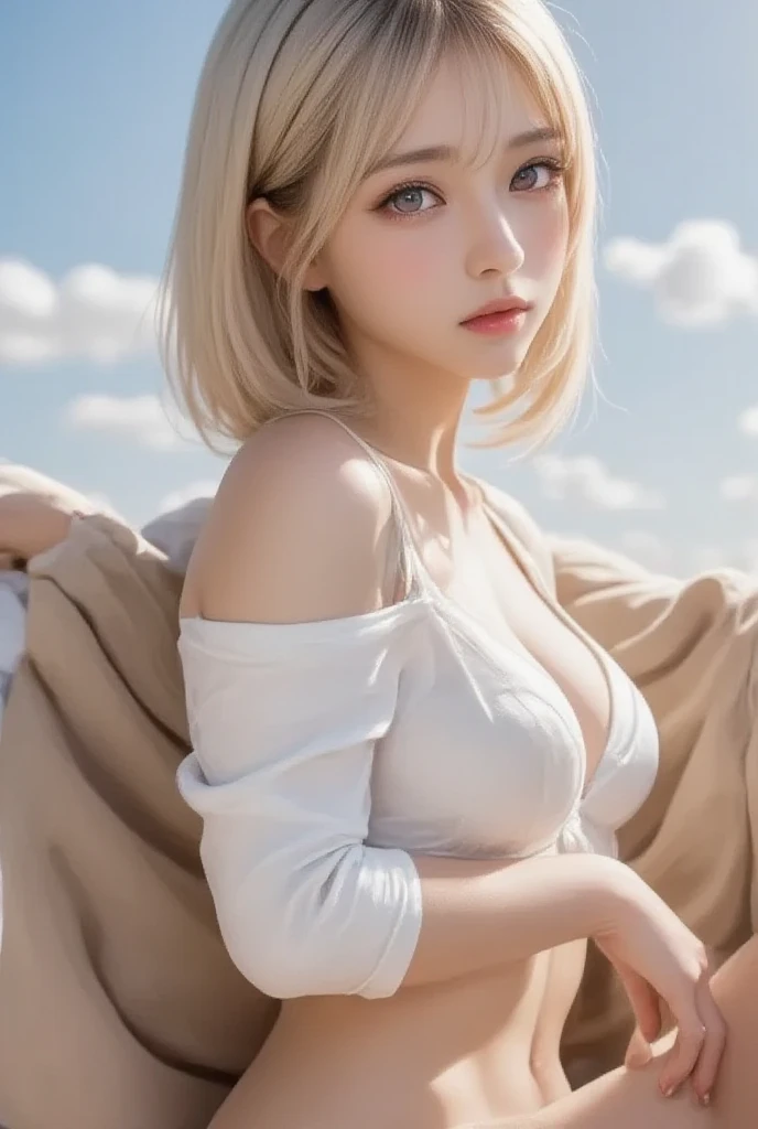 best quality, ultra high res, (photorealistic:1.4), 1woman, full body,(step on:1.5),(rise up left leg:1.1), breast, long skirt, look at viewer, (short hair:1.3), high detailed ,8k, pure white background, cute, (Kpop idol), (aegyo sal:1),  ((puffy eyes)), <hypernet:ulzzang-6500:1><koreanDollLikeness_v10:0.66>