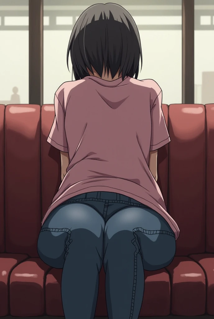 himeno、chainsaw_man、short hair、Black Hair、chainsaw_man_style、Eye patch、Reverse Cowgirl Anal、One girl, penis, Heterosexual, chest, One boy, chest_outside, Nipples, Not a whole column_chest, On top of moti_line, On top of moti_Blurry, big_chest, blush, Sexy expression、Sitting on the bed、In the bedroom、 Big penis, Deep Skin,Anime Style、Earrings、耳に複数のEarrings、(NipplesEarrings)、creampie、anal_creampie、loose socks