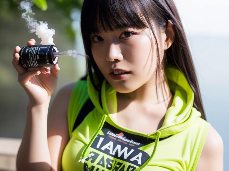 College girl and one short boy, college girl wearing  shiny training gear is grabbed by the boy next to her by the top of her  (college girl in shiny truck costume, best quality, high definition, 8k, 1girl, ( :0.8), sun, bright,(satin training gear :1.8, high neck: 1.5, dark grey: 1.8 ), (bangs, side tails), (upper body: 2.5) soft lighting, wind, shiny skin, looking at the viewer, seductive expression), a boy is grabbing the top of the  of a beautiful college girl next to him with his hand (T-shirt, shorts, grabbing the top of a woman's  with his hand)